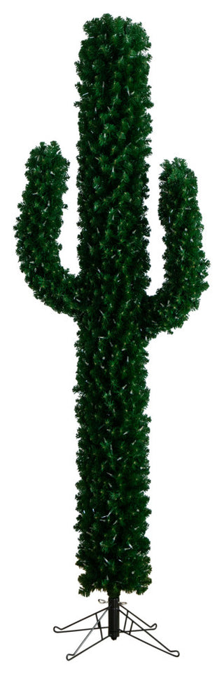 7ft. Pre-Lit Artificial Cactus Christmas Tree With 500 Micro LED Lights