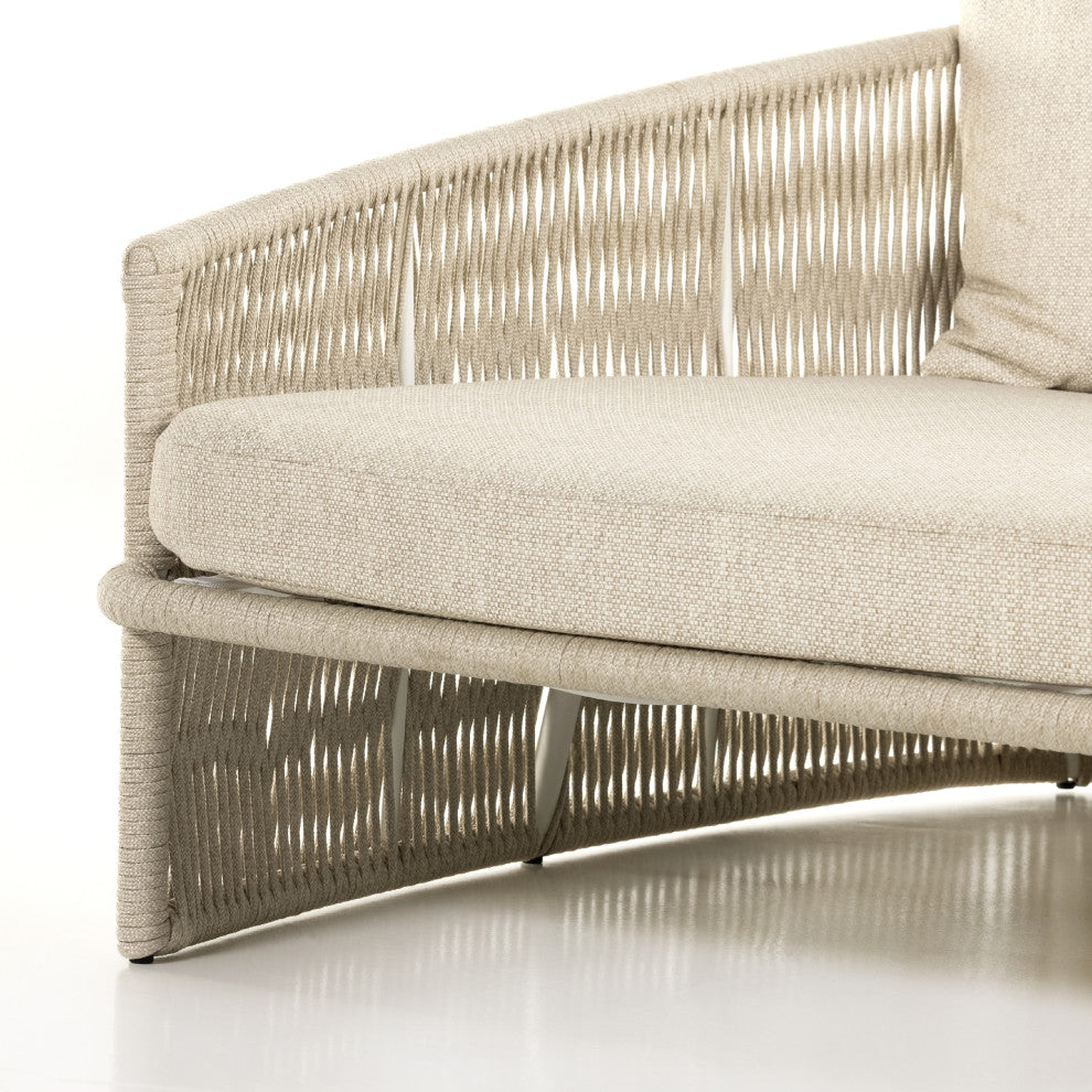 Porto Outdoor Day Bed-White Aluminum