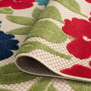 Ostro Modern Floral Area Rug, Multi-Color, 5'3" X 7'3"