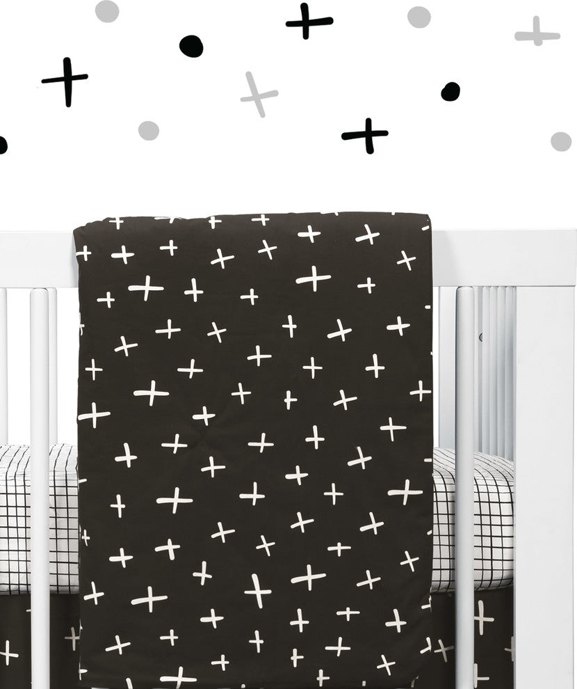 Babyletto Tuxedo Monochrome 2-in-1 Play and Toddler Blanket