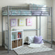 Tempo Twin Size Loft Bed Silver