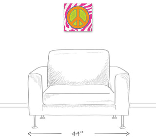 Bright Peace Sign 12x12 Canvas Wall Art