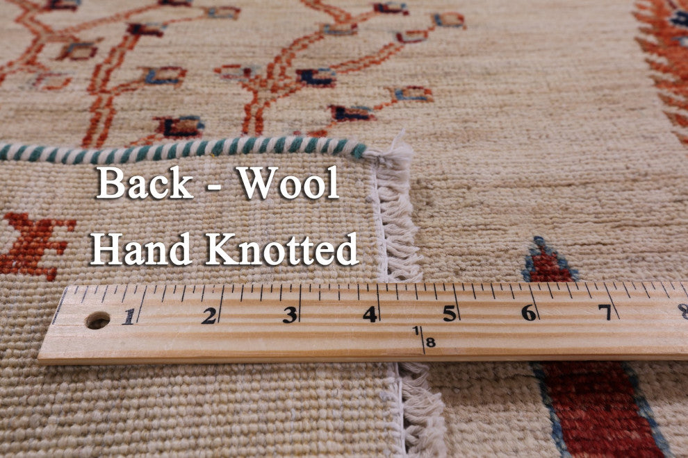 5' 9" X 7' 7" Hand-Knotted Tribal Persian Gabbeh Rug Q5651
