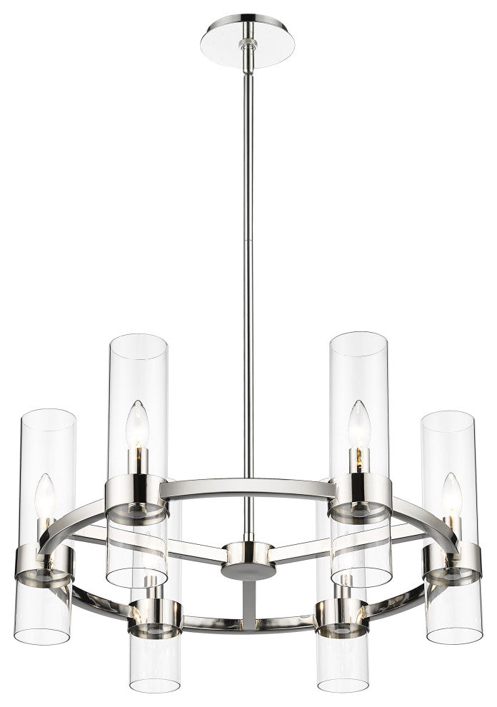 Zlite 4008-6PN 6-Light Chandelier, Clear