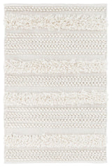 Dash & Albert Zhara Stripe Ivory Handwoven Performance Rug, Ivory, 3' x 5'