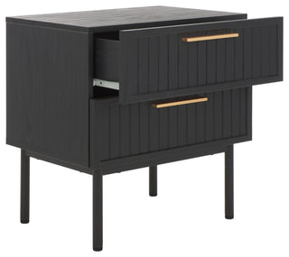 Safavieh Axelle 2 Drawer Nightstand, Black