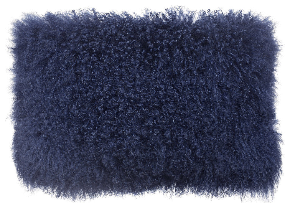 Tibetan Sheep Long Blue Pillow
