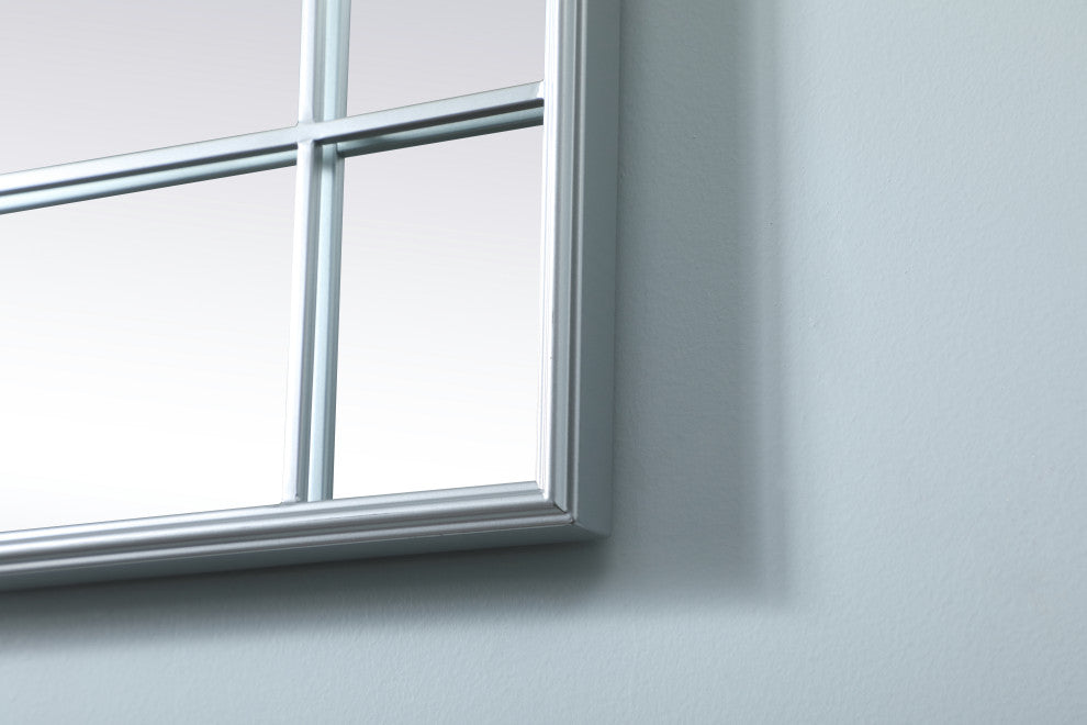 French Panel Wall Mirror 30x40", Silver