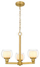 Innovations 330-3CR-SG-CLW-LED Cairo 3 Light 19.625" Pendant, Satin Gold