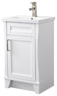 20" Single Sink Vanity With White Ceramic Sink Top, White