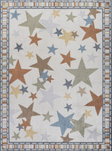 Star Gazer Geometric Machine-Washable Area Rug, 4' X 6'