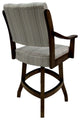Swivel Counter Wood Bar Stool Casa on S-Base, Natural Fun and Dark Mahogany, 26"