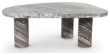 Messina Marble Coffee Table, Brown