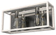 Hunter Squire Manor Distressed White and Chrome 2 Light Vanity Wall Light