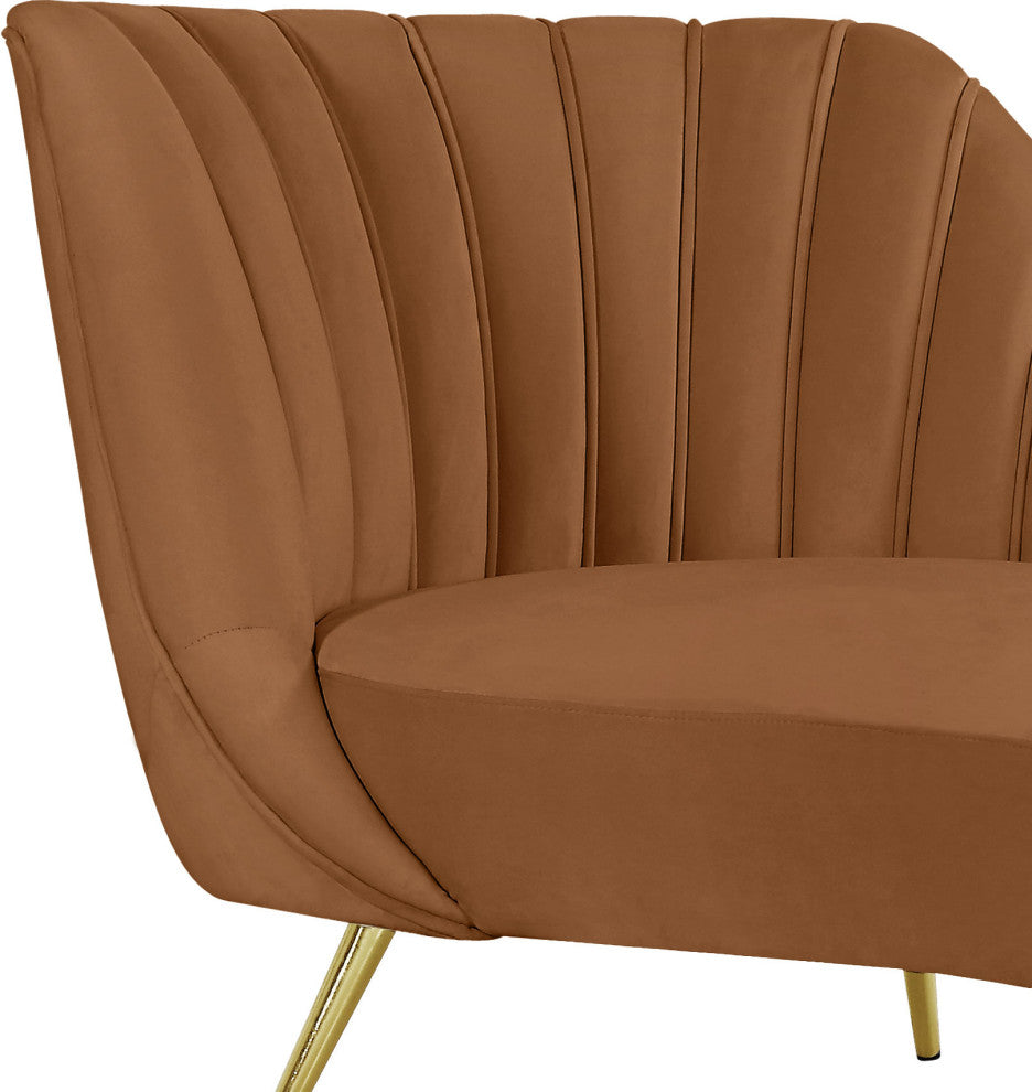Margo Velvet Upholstered Set, Saddle, Chaise