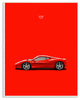 Minimal Bright Bold and Shiny 458 Italia Red Car Poster Wall Plaque Art, 10"x15"