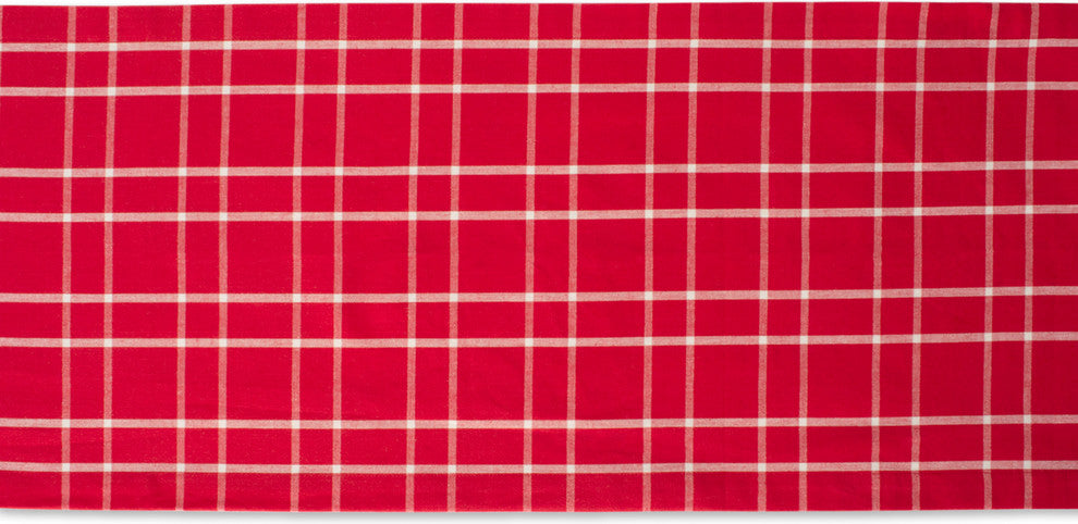 DII Holly Berry Plaid Table Runner 14"x72"