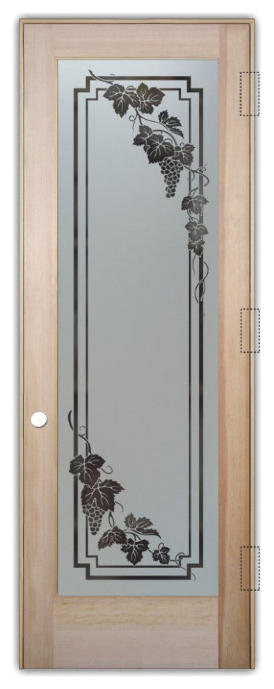 Pantry Door - Vineyard Grapes Cascade - Douglas Fir (stain grade) - 24" x...