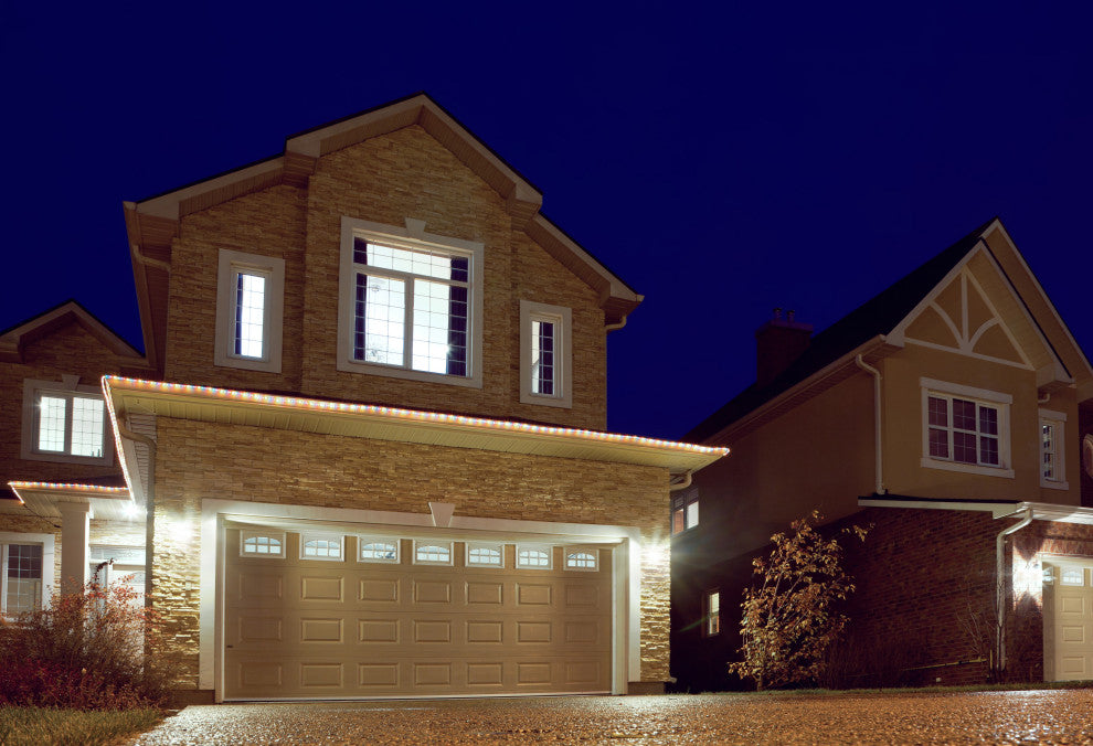 75-Watt Single Cylinder Adjustable Security Flood Light, White