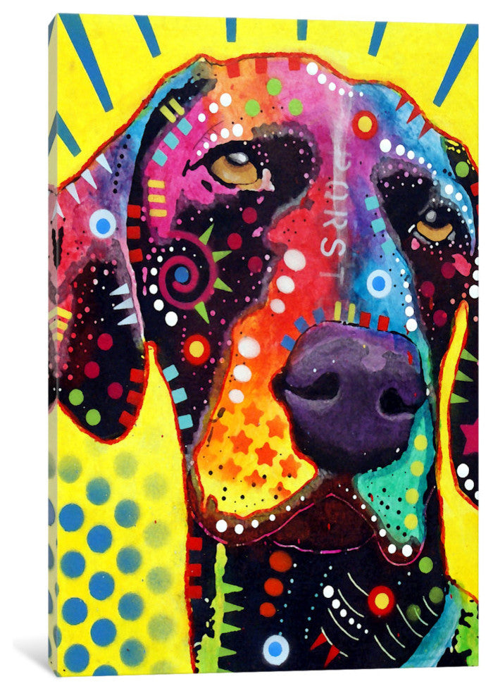 "German Short Hair Pointer" Wrapped Canvas Art Print, 26x18x1.5