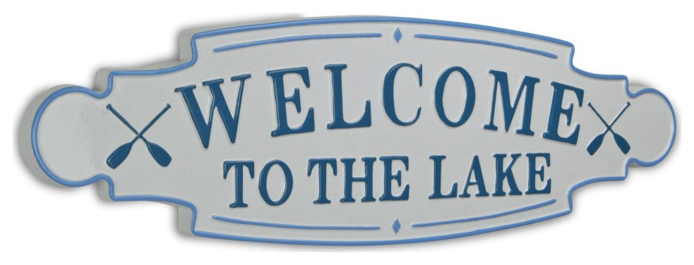 Welcome to the Lake Metal Wall Plate