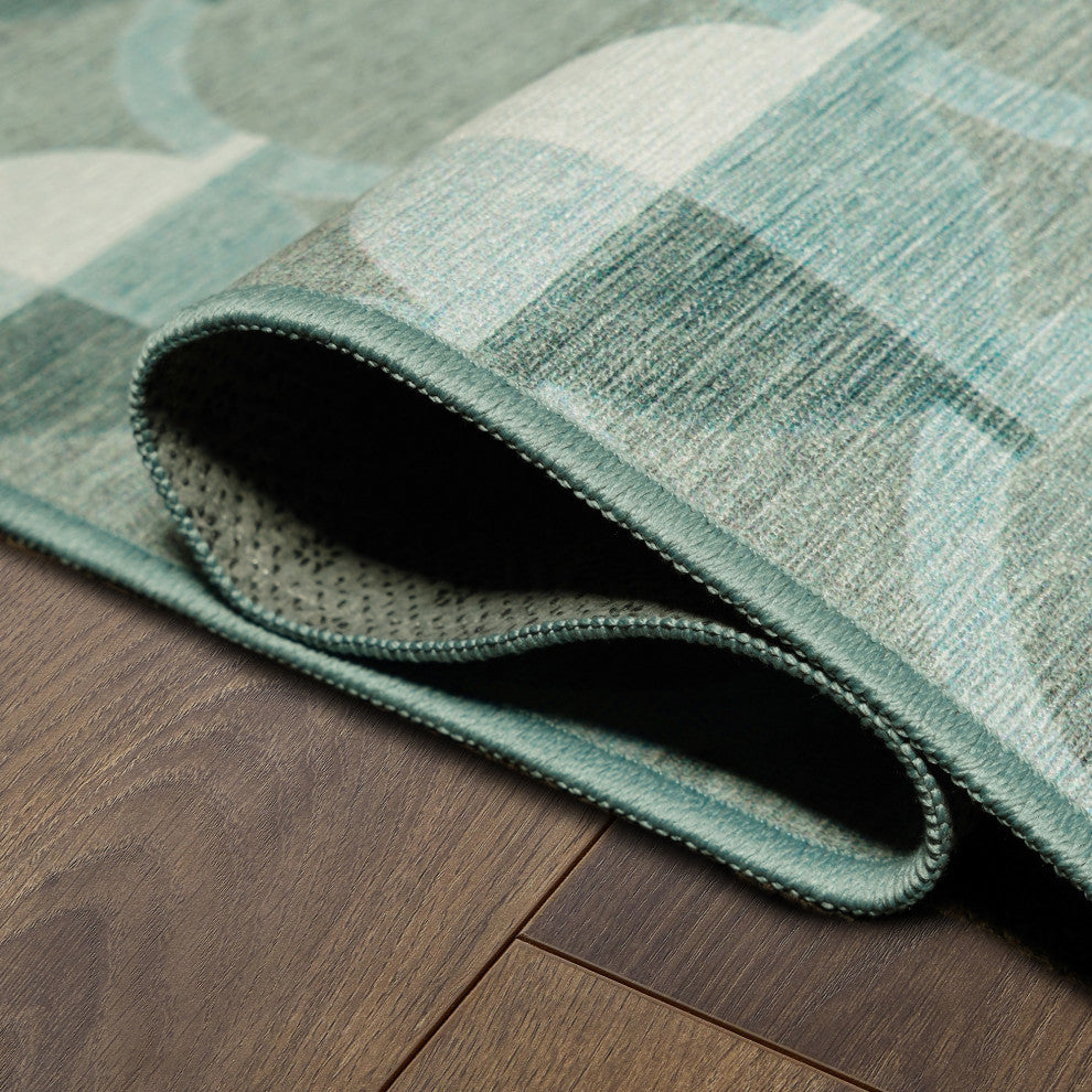My Magic Carpet Washable Rug Dula Light Sage Green, 3' X 5'