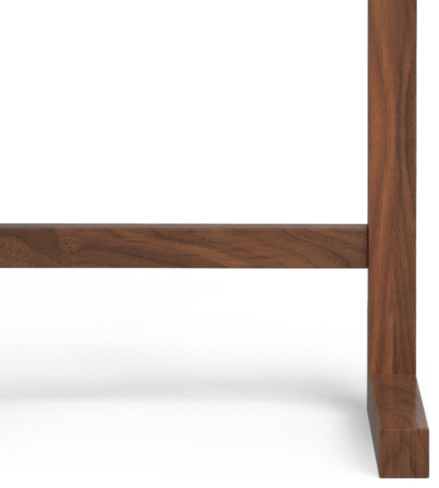 Bray Solid Acacia Wood Bath Towel and Blanket Ladder Shelf, Natural Walnut