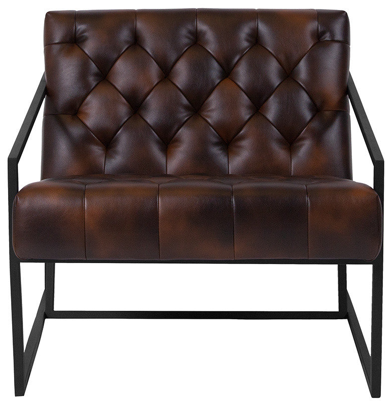 Hercules Madison Series Bomber Jacket Leather Tufted Lounge Chair
