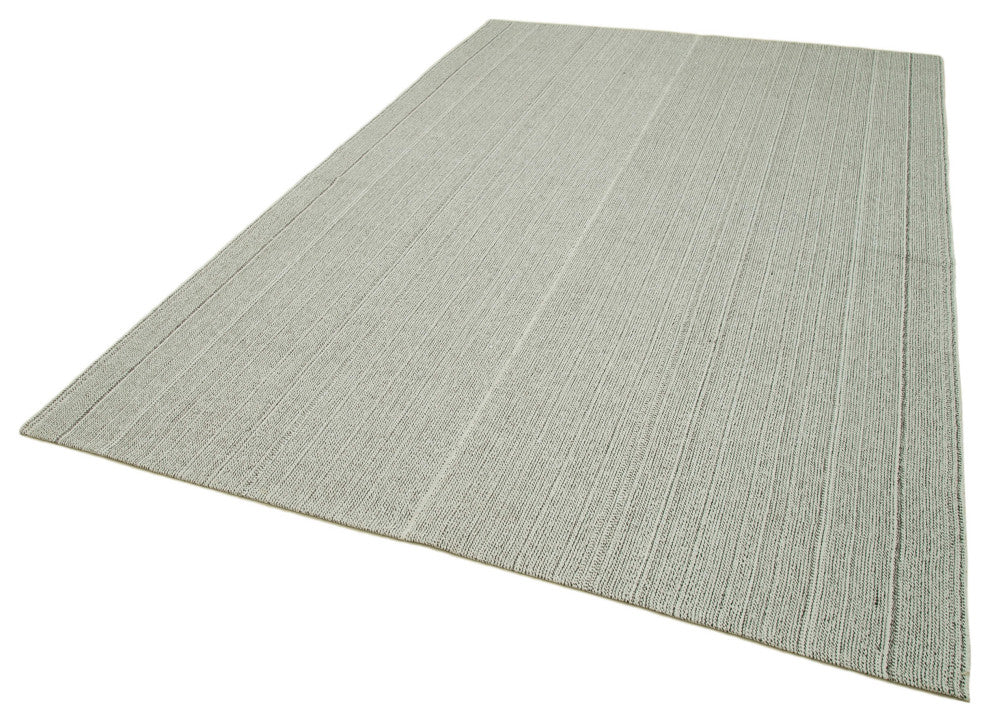 Rug N Carpet - Handmade Turkish 6' 9'' x 10' 0'' Modern Design Wool Kilim Rug