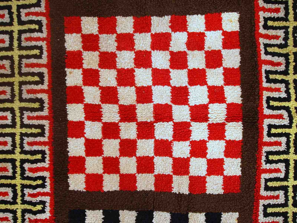 Handmade Vintage French Modern Rug, 5.9'x10.5', 180cmx322cm 1960s