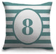 "Number Eight - Striped Oval" Pillow 20"x20"