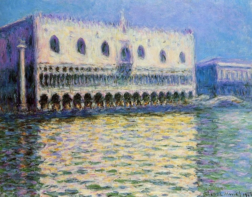 Claude Oscar Monet The Palazzo Ducale, 21"x28" Gallery Wrapped Canvas Print