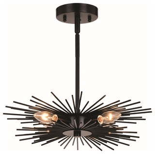 Nikko 4-Light Semi-Flush Mount, Matte Black