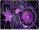 "Embossed Purple Floral Shapes" Metal Wall Art, 3 Panels, 36"x28"