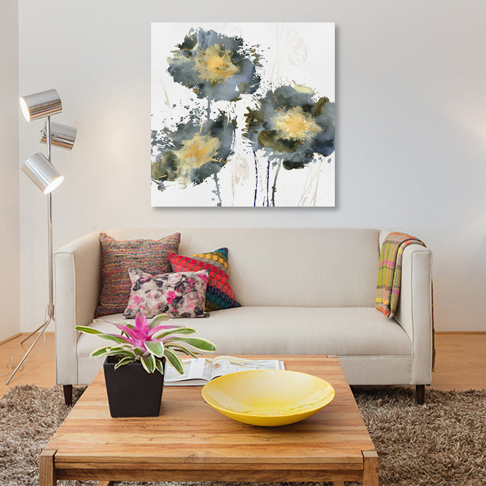 "Flower Burst Trio" by Vanessa Austin, Canvas Print, 37x37"