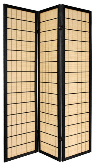 6' Tall Kimura Shoji Screen, 3 Panel, Black