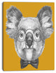 Koala with Glasses and Bow Tie, Contemporary Animal Art Canvas, 30"x40"