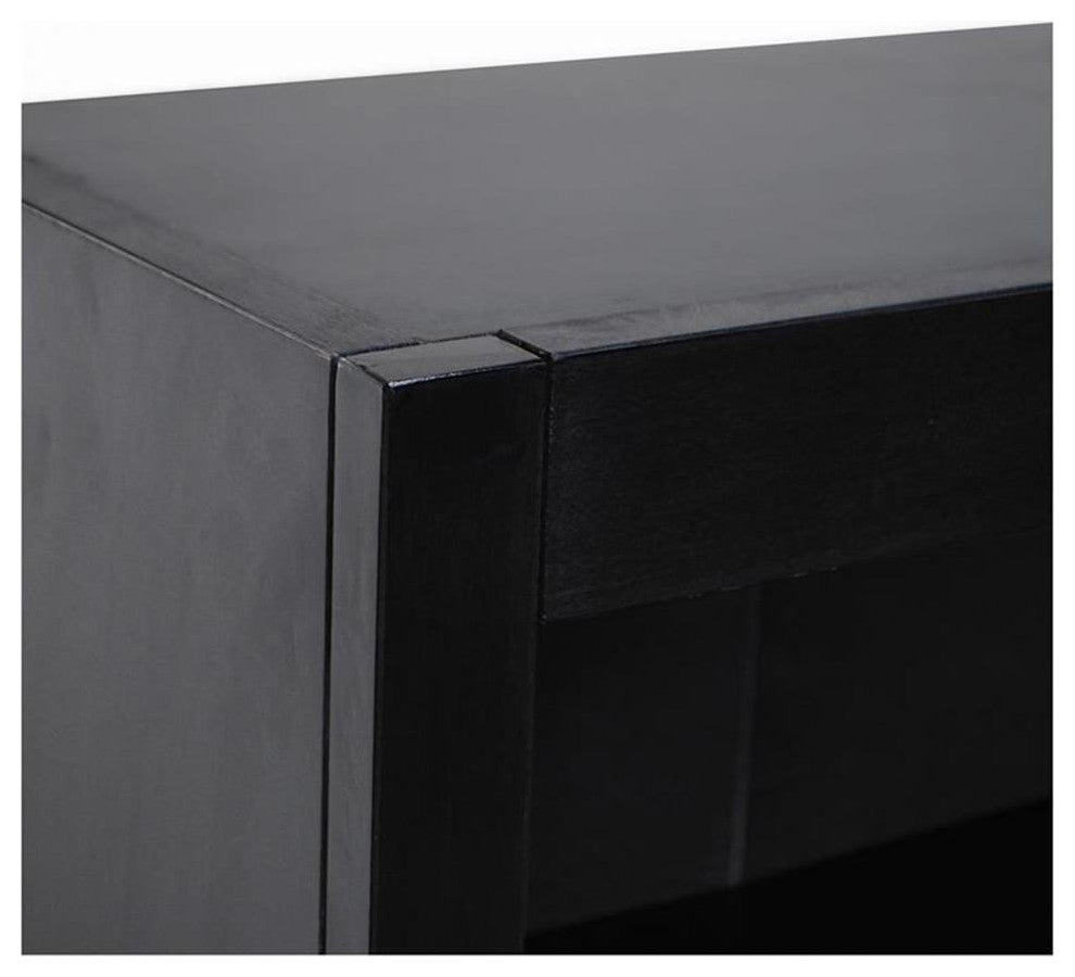 Bowery Hill Traditional 72" Tall 10-Shelf Double Wide Wood Bookcase in Espresso