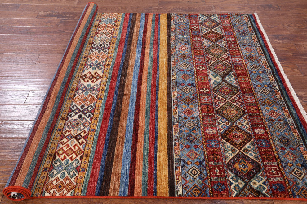 Khorjin Super Kazak Hand Knotted Wool Rug 5' 9" X 7' 9" Q5886