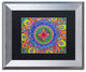 Hello Angel ''Mardi Gras Mandala'' Art, Silver Frame, Black Mat, 14x11
