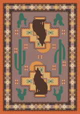 Howl at the Moon Rug, Coral, 5'x8', Rectangle