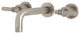 Kingston Brass KS8128ML 2-Handle 8" Wall Mount Bathroom Faucet, Brushed Nickel