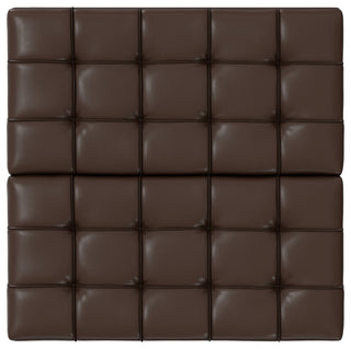 Harrison Small Square Coffee Table Storage Ottoman, Chocolate Brown