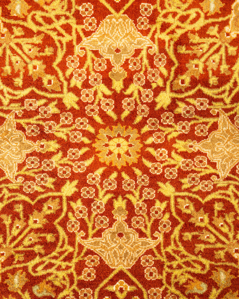 Mogul, One-of-a-Kind Hand-Knotted Area Rug Orange, 6'' 1" x 6'' 1"