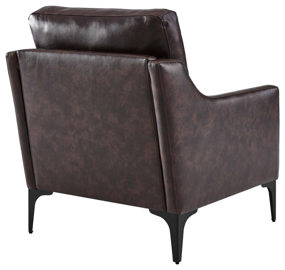 Corland Leather Armchair, Brown