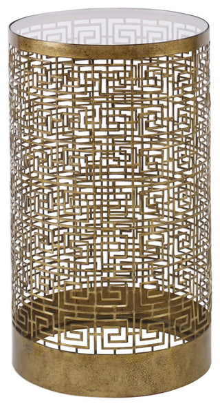 Full view of the entire accent table on a white background with no text or diagrams.