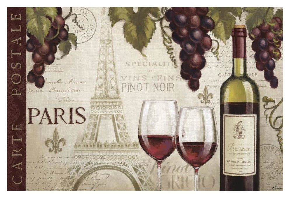 "Wine in Paris I" Digital Paper Print by Janelle Penner, 26"x18"