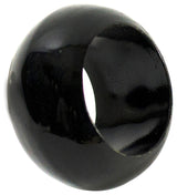 Napkin Rings, Set of 6, Black