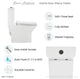 Carre 1-Piece Square Toilet Dual Flush, Black Hardware