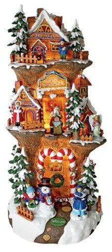 Santa''S Workshop At The North Pole Illuminated Statue